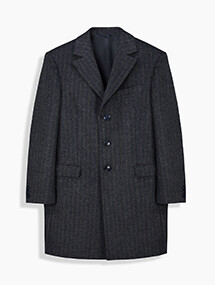 Tigre Slim Çizgili Lacivert Palto