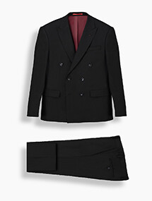 Moneta Resta Relax Fit Siyah Kruvaze Takım Elbise