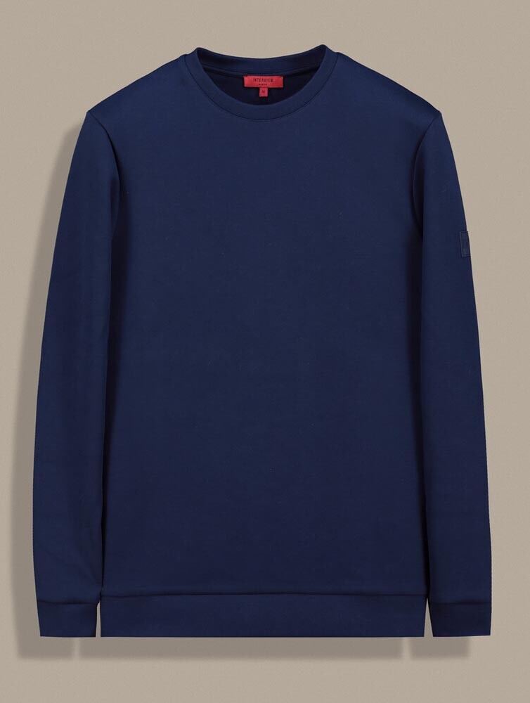 Bisiklet Yaka Lacivert Sweat