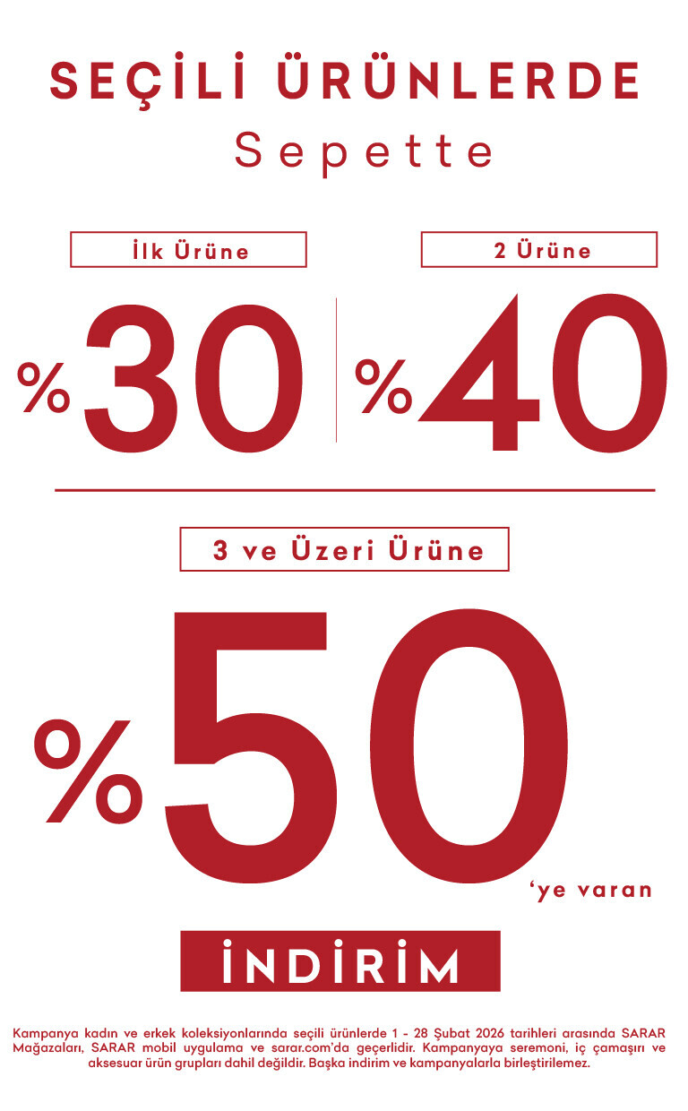 İlk ürün %20, 2 ürün %30, 3 ve üzeri %50