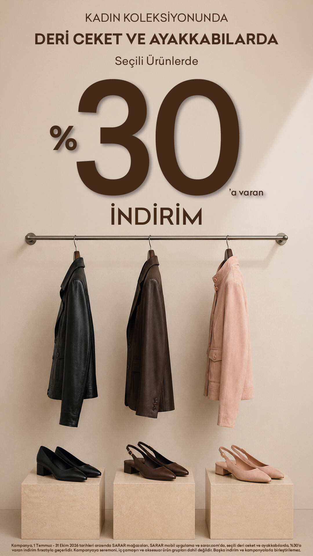 Seçili Ceket Ayakkabı Ürünlerinde %30 İndirim