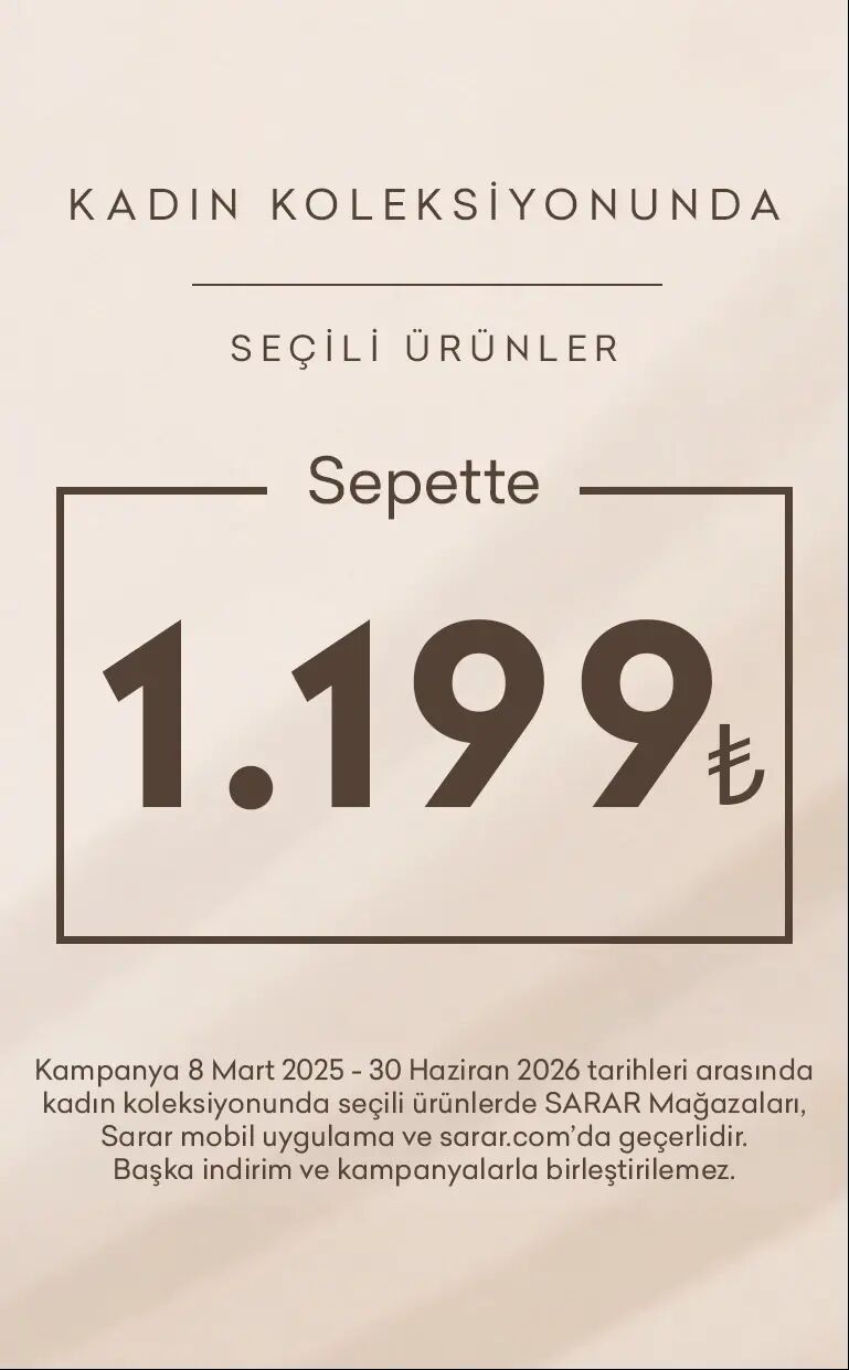 Seçili Kadın Ürünlerinde Sepette Tek Fiyat 1.199,99₺