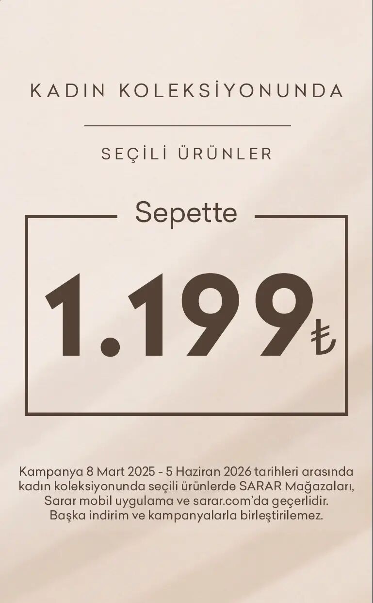 Seçili Kadın Ürünlerinde Sepette Tek Fiyat 1.199,99₺