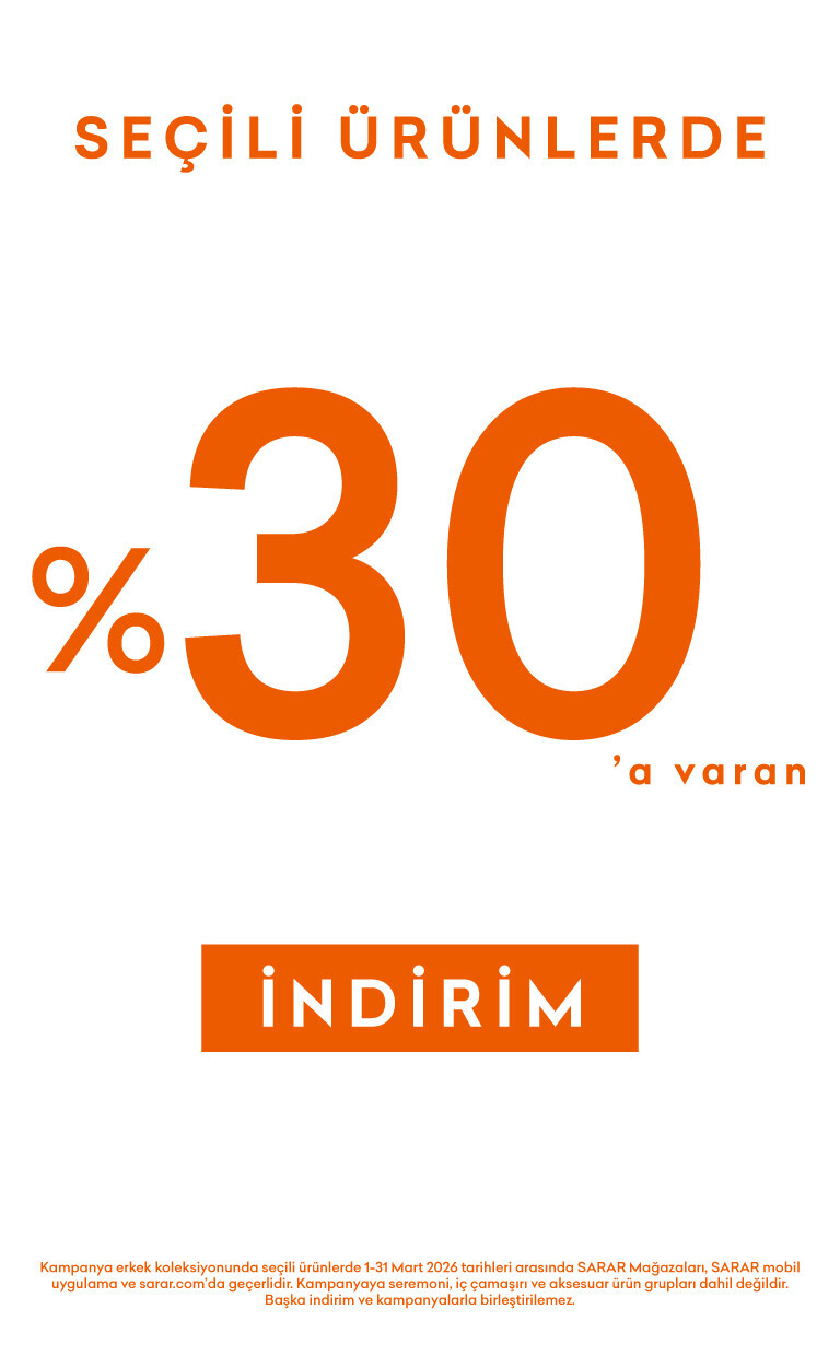 Erkek Ürünlerinde %30'a Varan İndirim