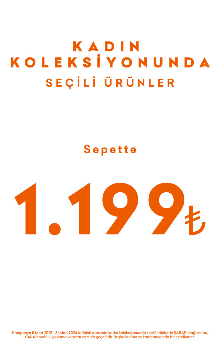 Seçili Kadın Ürünlerinde Sepette Tek Fiyat 1.199,99₺