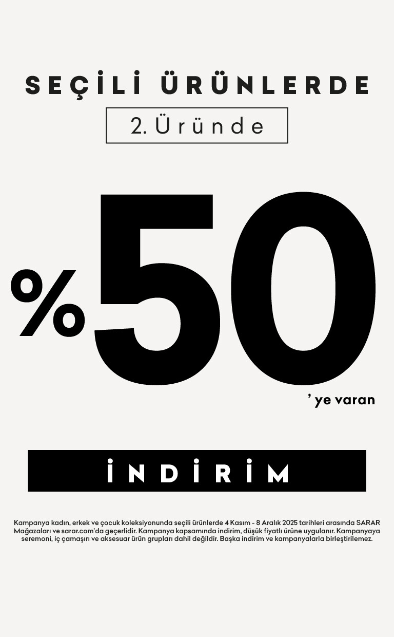 Seçili Ürünlerde Sepette 2. Üründe %50' ye Varan indirim