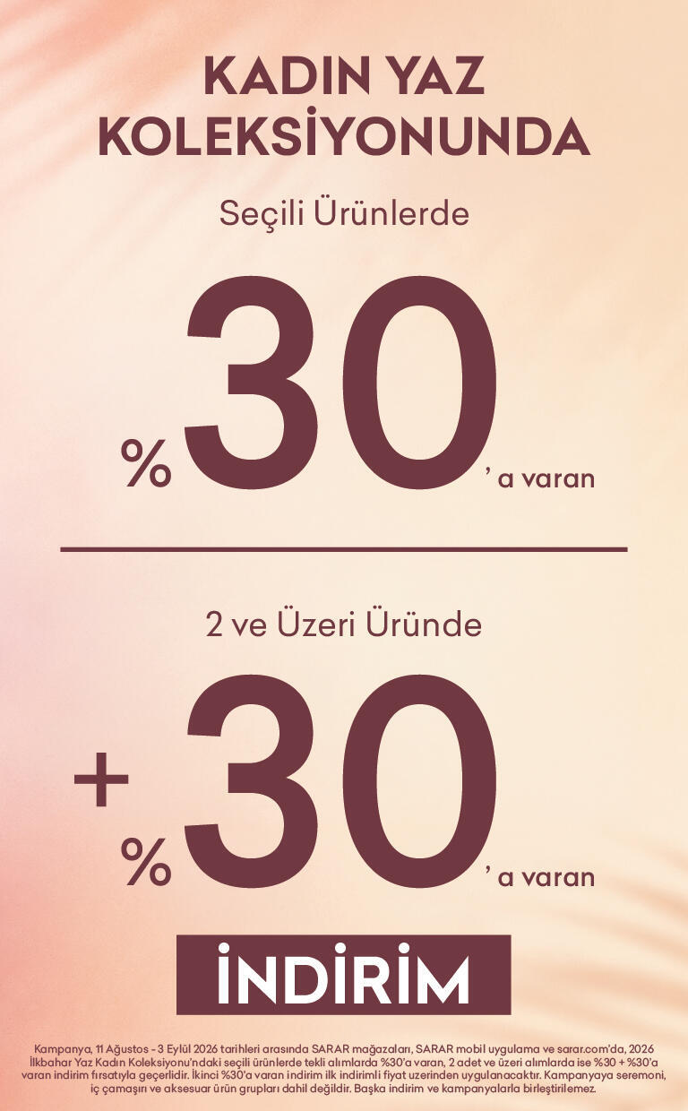 Seçili Ürünlerde %30, İkili Alımda Ek %30 İndirim