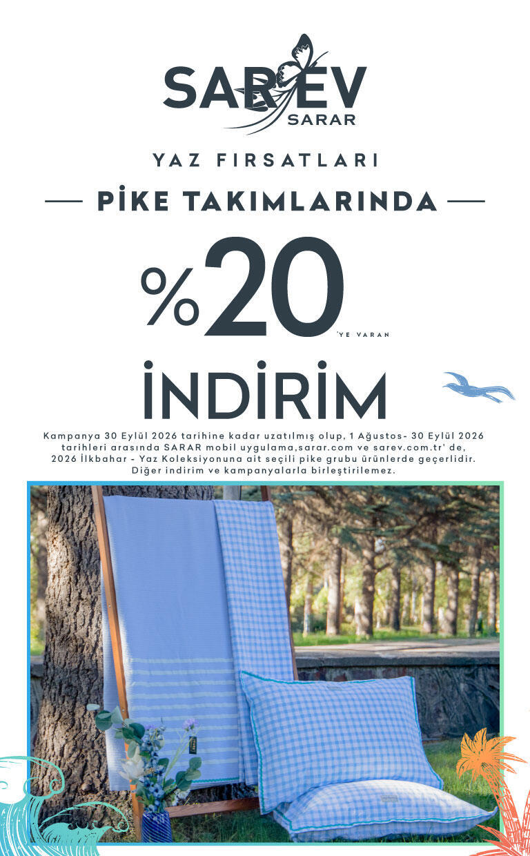 SEÇİLİ SAREV PİKE ÜRÜNLERİNDE %20 İNDİRİM