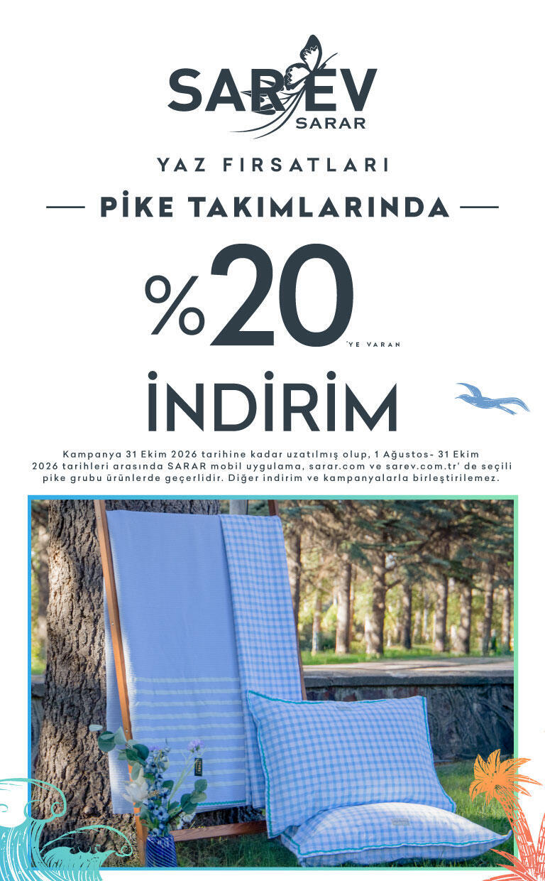 SEÇİLİ SAREV PİKE ÜRÜNLERİNDE %20 İNDİRİM