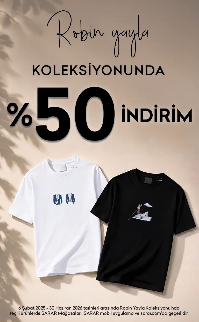 Robin Yayla Ürünlerinde %50 İndirim