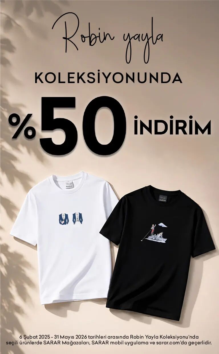 Robin Yayla Ürünlerinde %50 İndirim