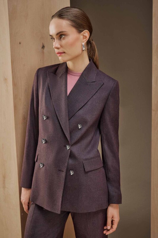 Gaudy Mürdüm Ceket, Gaudy Mürdüm Pantolon Kombini