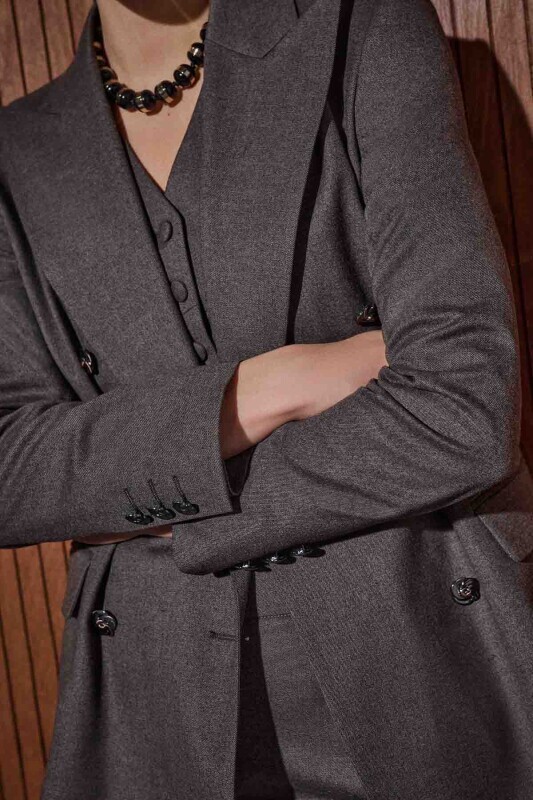 Testa Antrasit Ceket Ve Gaudy Kahverengi Takım Kombini - 2