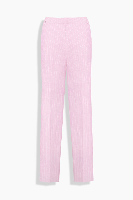 Albara Kadın Pembe Yelek, Galuir Çizgili Pembe Pantolon Kombini - 2