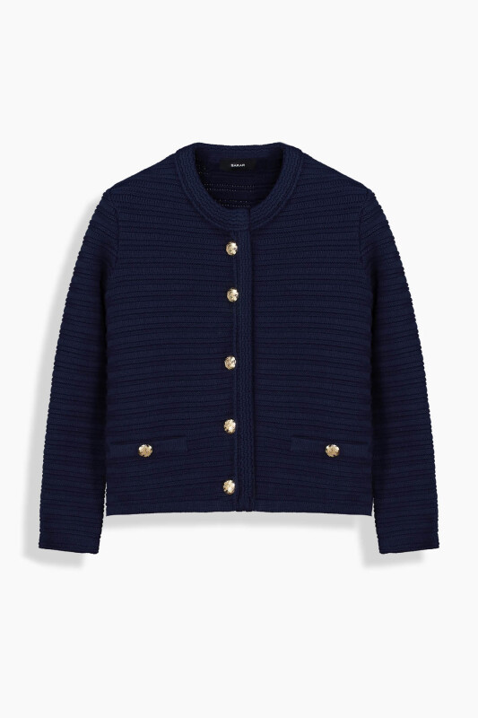 Dena Düğmeli Açık Lacivert Hırka, Kitty Siyah Etek Kombini