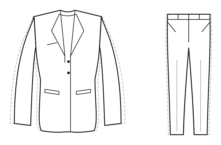 Slim Fit Takım Elbise kalıp çizimi