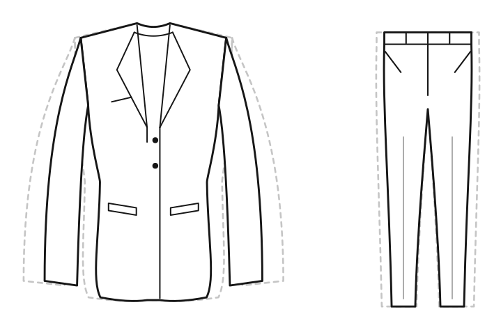 Super Slim Fit Takım Elbise kalıp çizimi