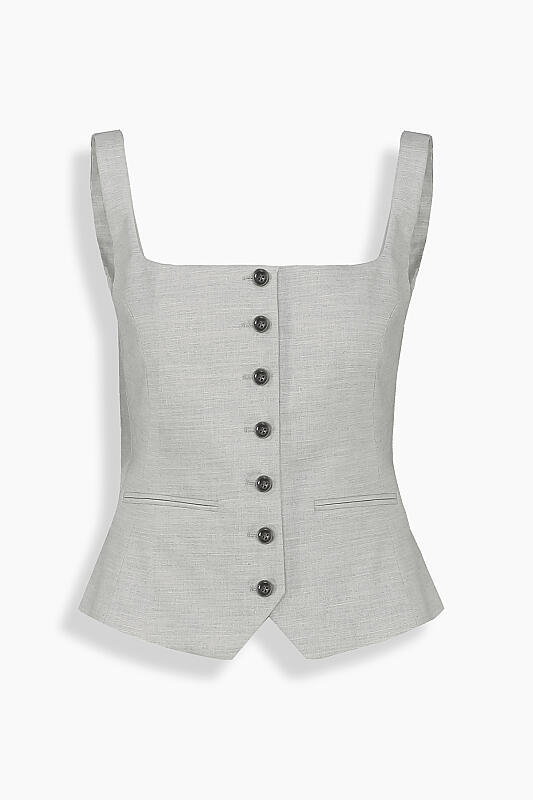 Valena Açık Gri Yelek & Pantolon Kombini - 3