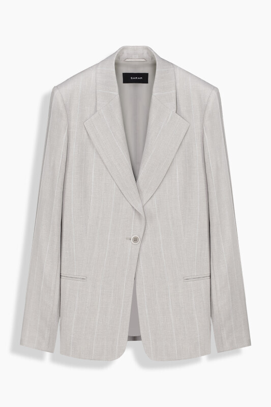 Perrie Çizgili Bej Ceket, Perrie Çizgili Bej Pantolon Kombini