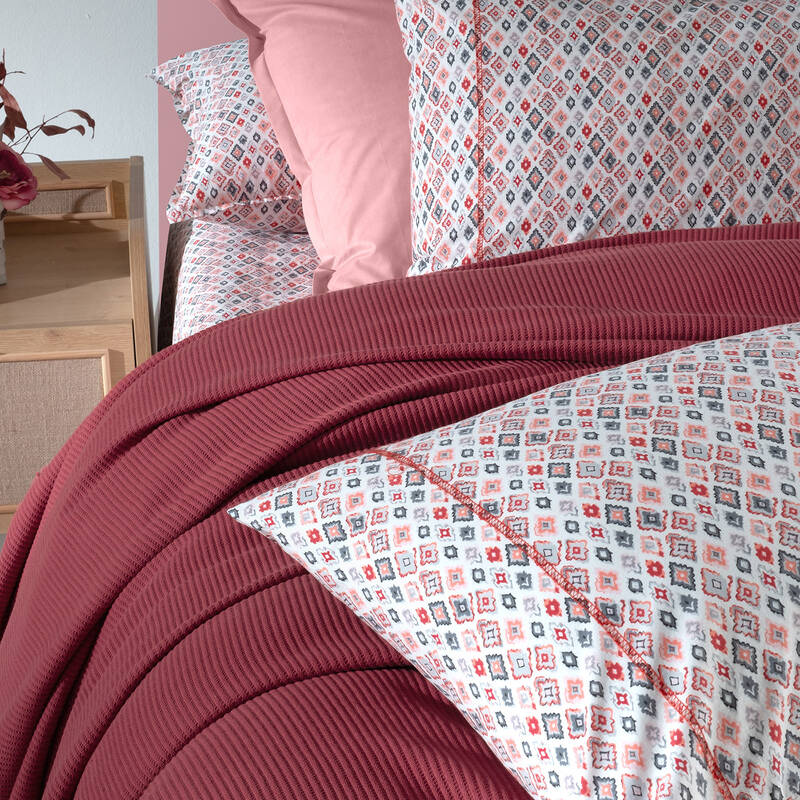 Abel Pike Takımı Tek Kişilik Kırmızı - 3