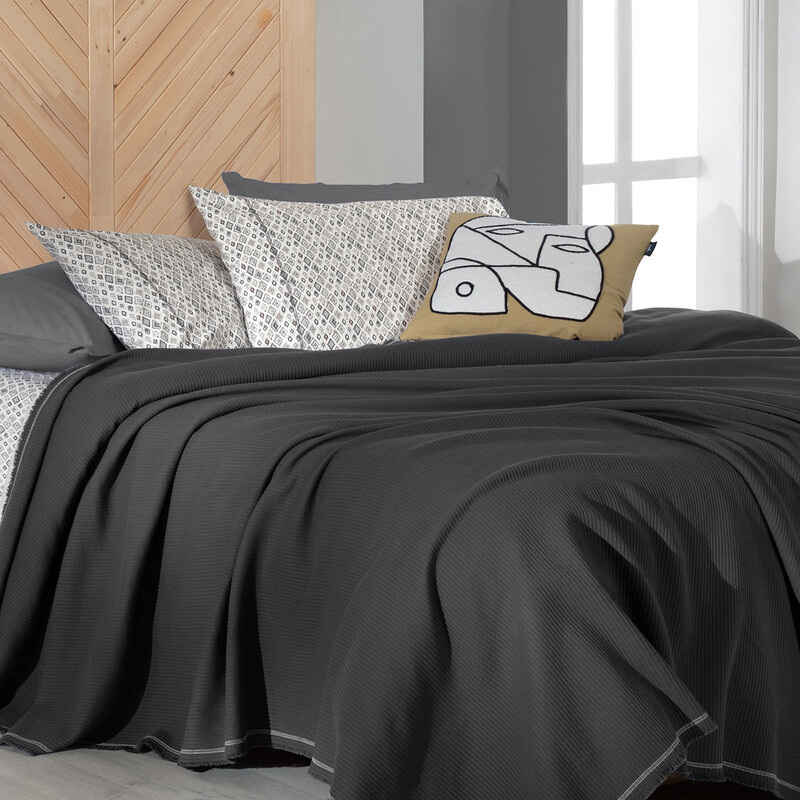 Abel Pike Takımı Çift Kişilik Gri - SAREV