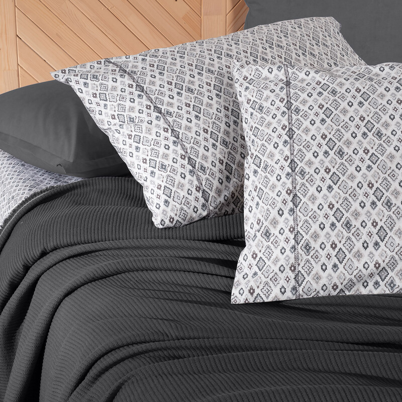 Abel Pike Takımı Çift Kişilik Gri - SAREV