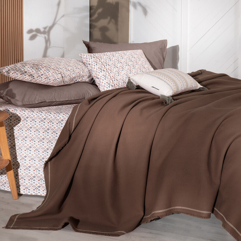 Abel Pike Takımı Çift Kişilik Kahverengi - SAREV