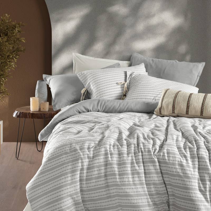 Abra Tek Kişilik Nevresim Takımı Gri - 2