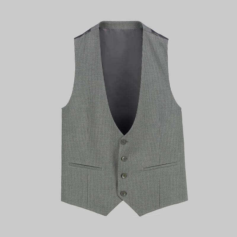 Addy Çizgili Gri Yelek - 2