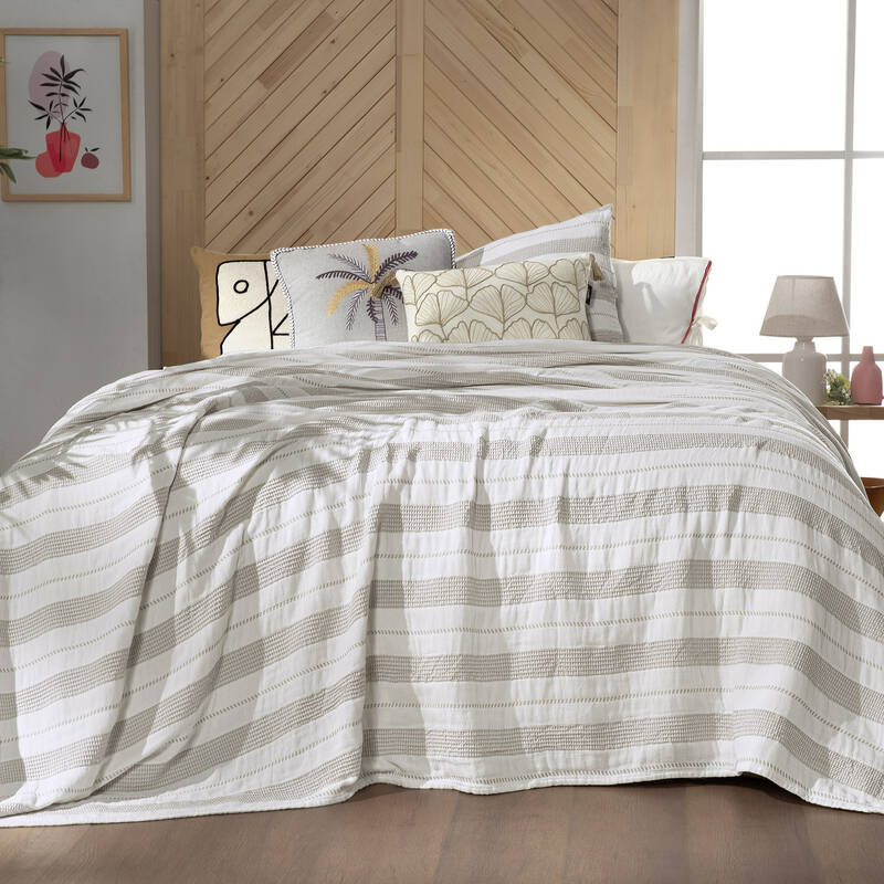 Adira Bej Yatak Örtüsü Çift Kişilik - 2