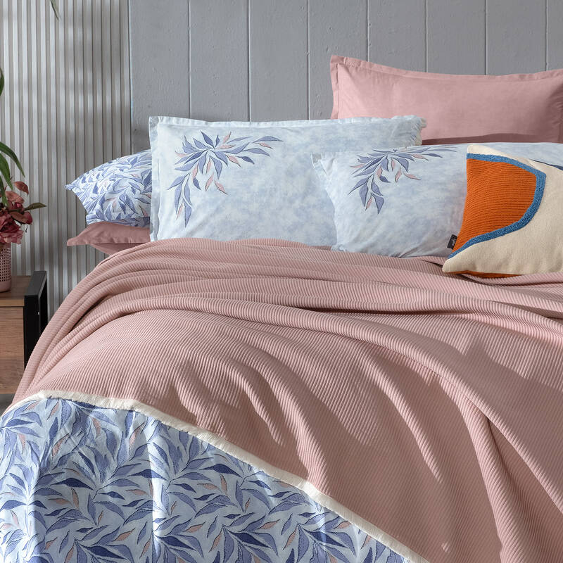 Adrian Pike Takımı Çift Kişilik Bej Mavi - 2