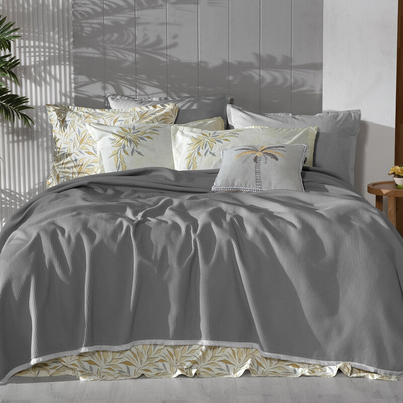 Adrian Pike Takımı Çift Kişilik Gri Sarı - SAREV