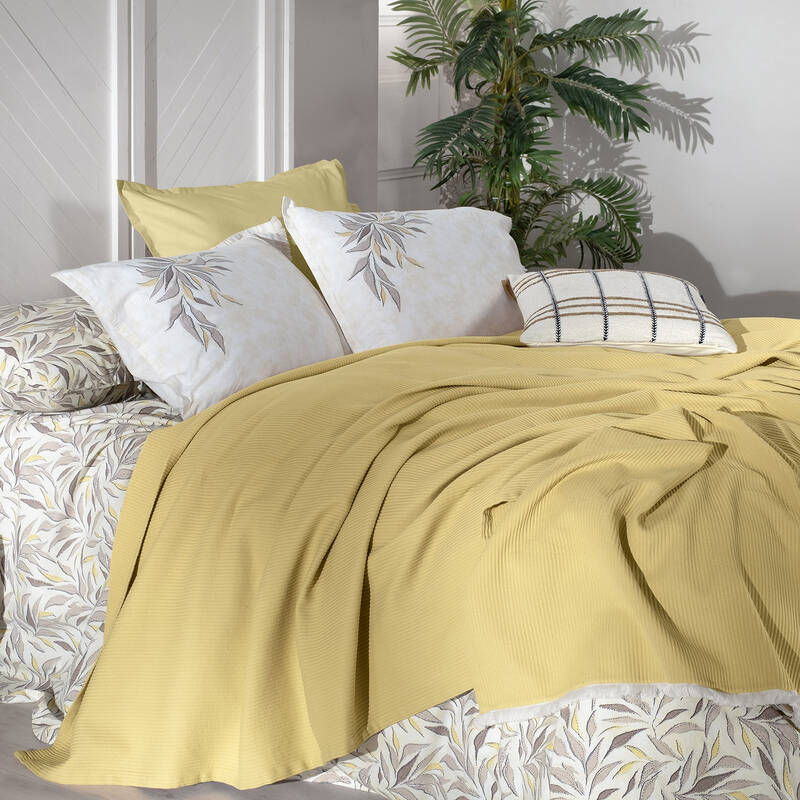 Adrian Pike Takımı Çift Kişilik Sarı Bej - 2