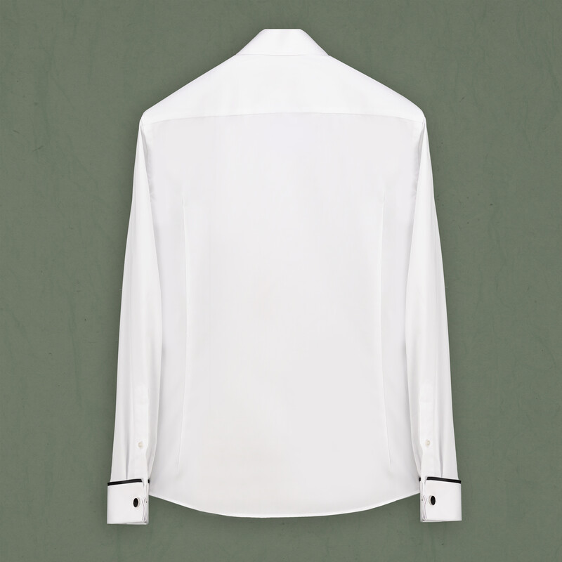 Adrian Geniş Manşet Soho Beyaz Smokin Gömlek - INTERVIEW