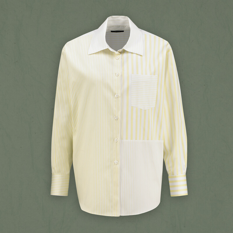 Aisha Çizgili Sarı Gömlek - SARAR WOMAN