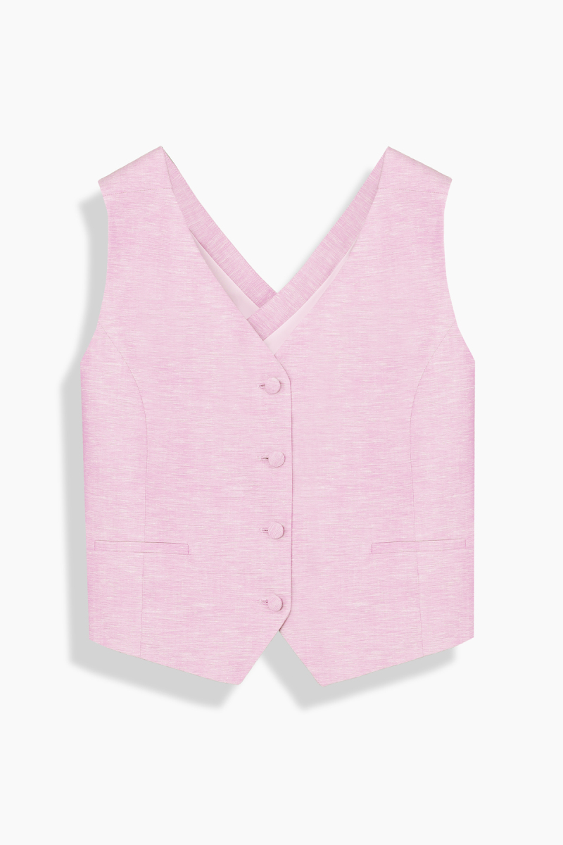 Albara Kadın Pembe Yelek - 1