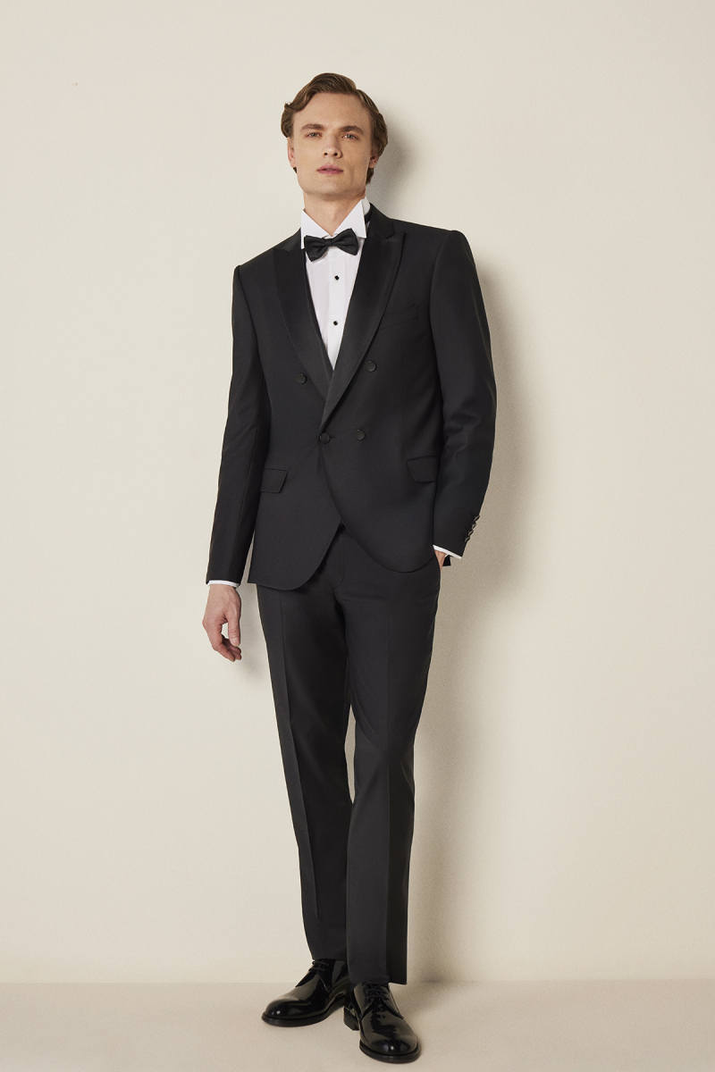 Alberto Slim Fit Siyah Smokin - 1