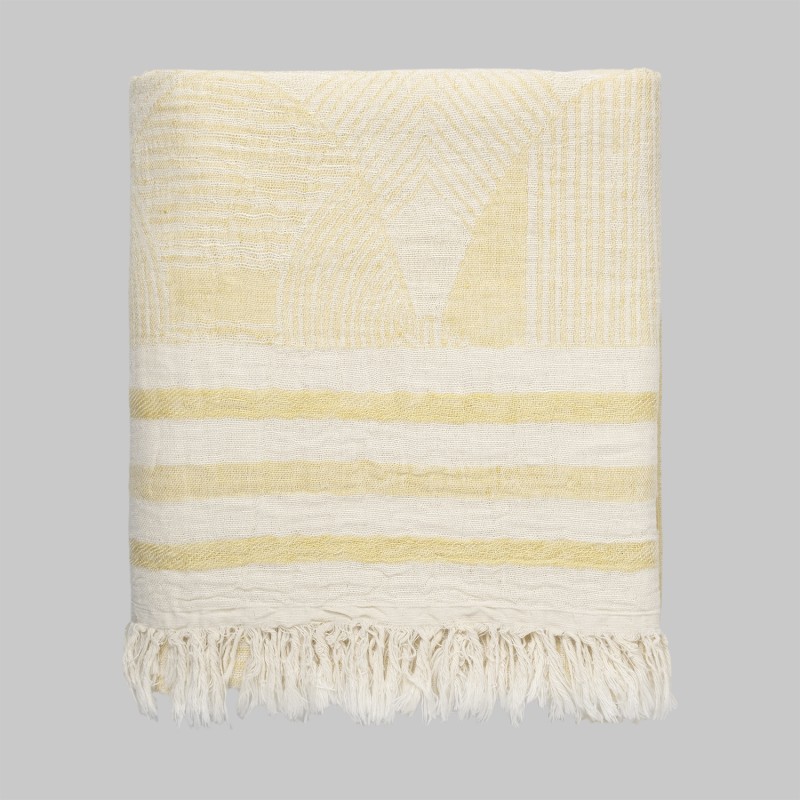 Alecia 90x160 Sarı Plaj Havlusu - SAREV