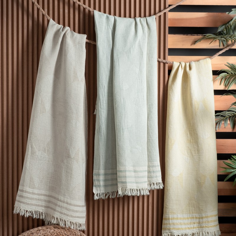 Alecia 90x160 Sarı Plaj Havlusu - SAREV