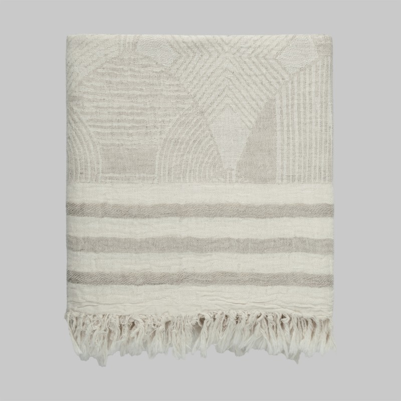 Alecia 90x160 Bej Plaj Havlusu - SAREV