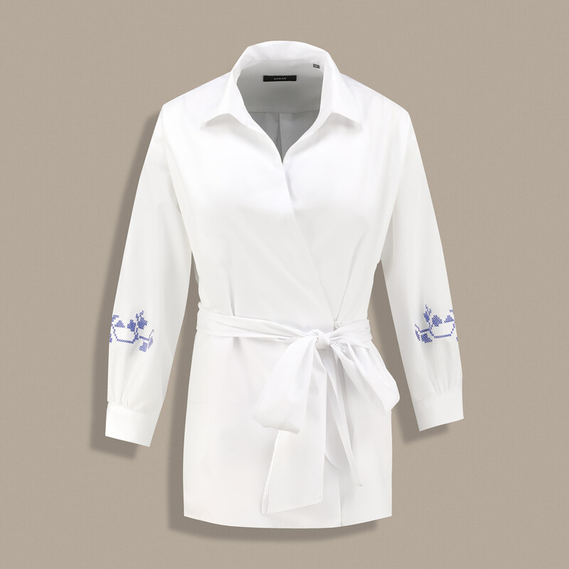 Alina Uzun Kol Beyaz Gömlek - SARAR WOMAN