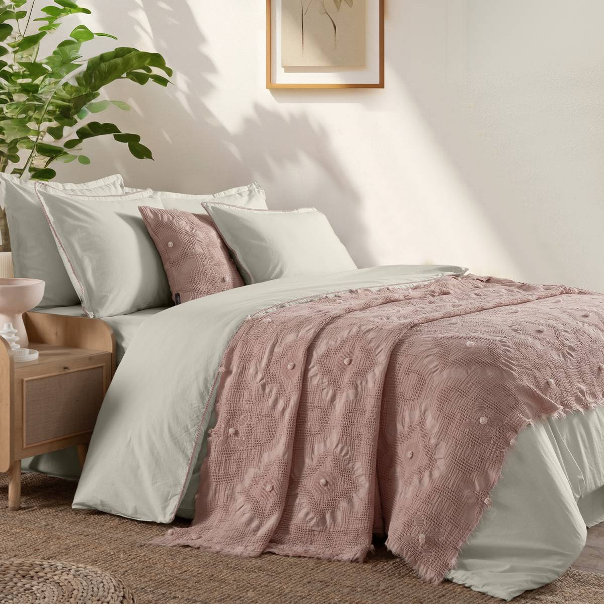 Alison Yatak Örtüsü Tek Kişilik Pudra - 2