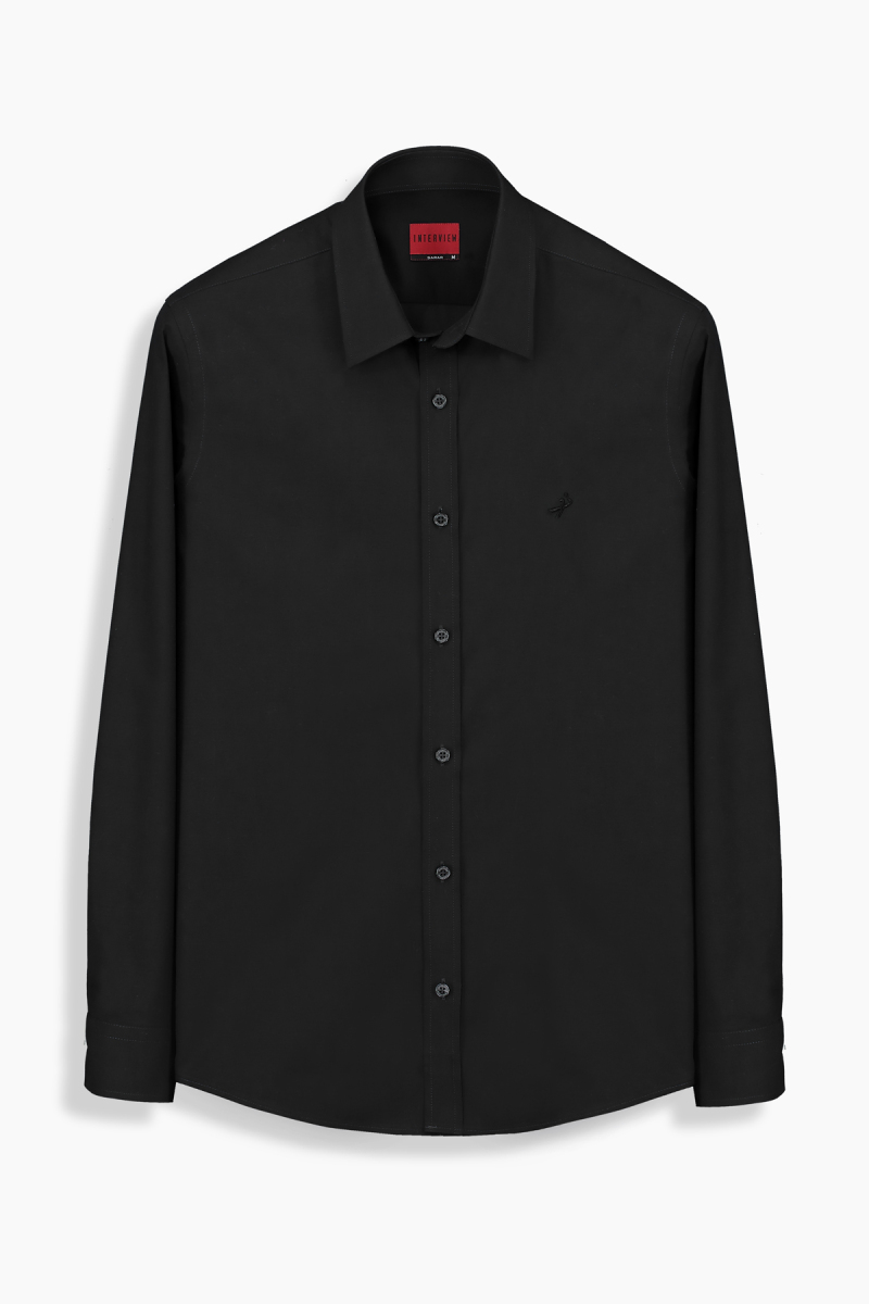 Almeida Soho Uzun Kol Siyah Gömlek - 1