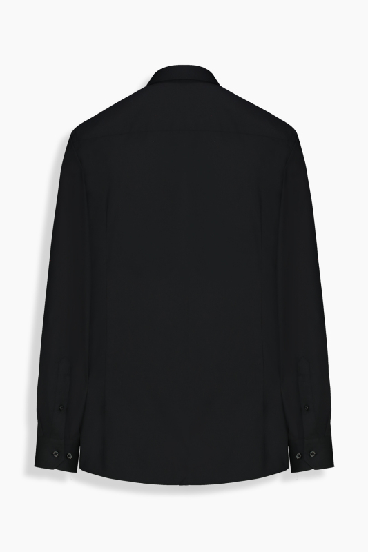 Almeida Uzun Kol Fitted Siyah Gömlek - INTERVIEW