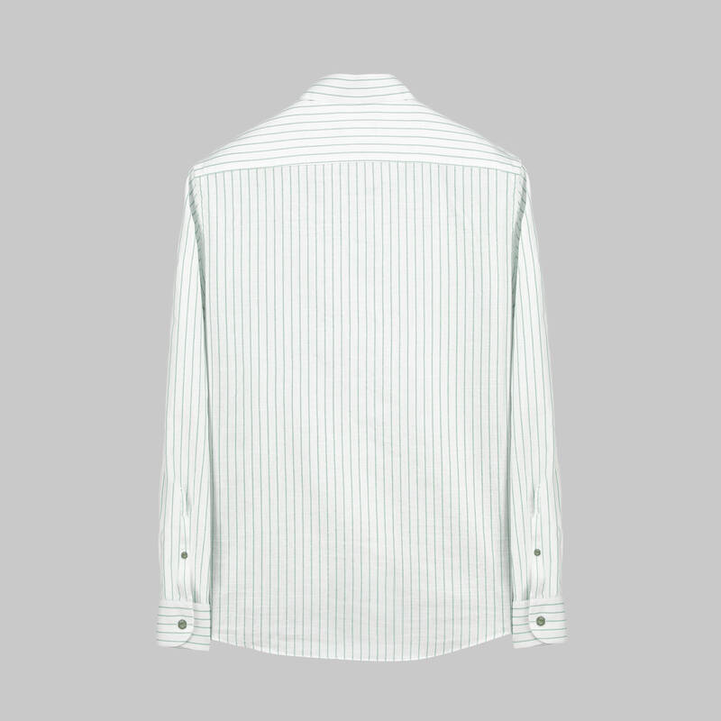 Aln Çizgili Yeşil Slim Gömlek - 2