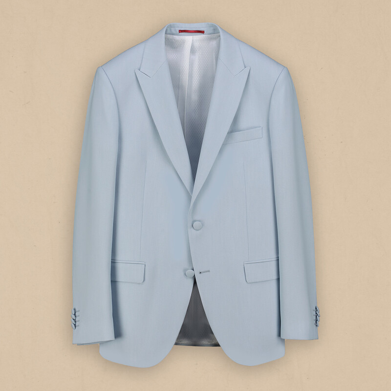 Amara Yelek Papyon Takım Açık Mavi Slim Fit Smokin - INTERVIEW