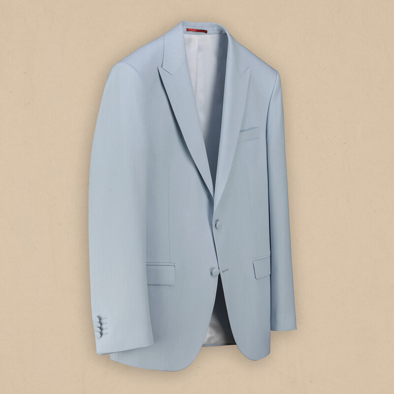 Amara Yelek Papyon Takım Açık Mavi Slim Fit Smokin - INTERVIEW