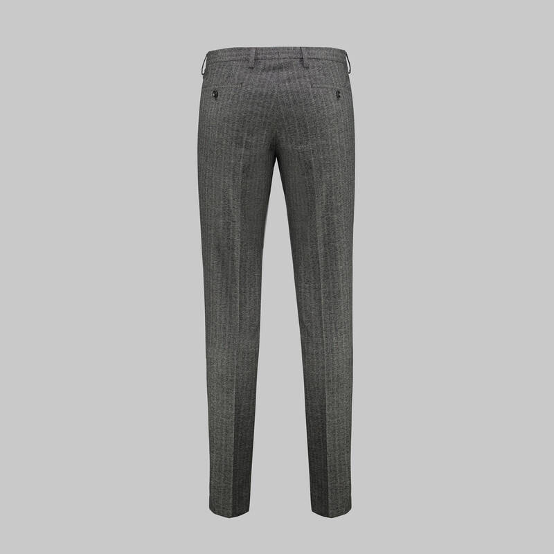 Amara Addy Resta Slim Fit Koyu Gri Yelekli Takım - 7