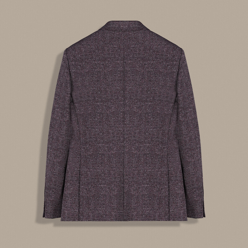 Amara Slim Fit Desenli Mürdüm Ceket - INTERVIEW