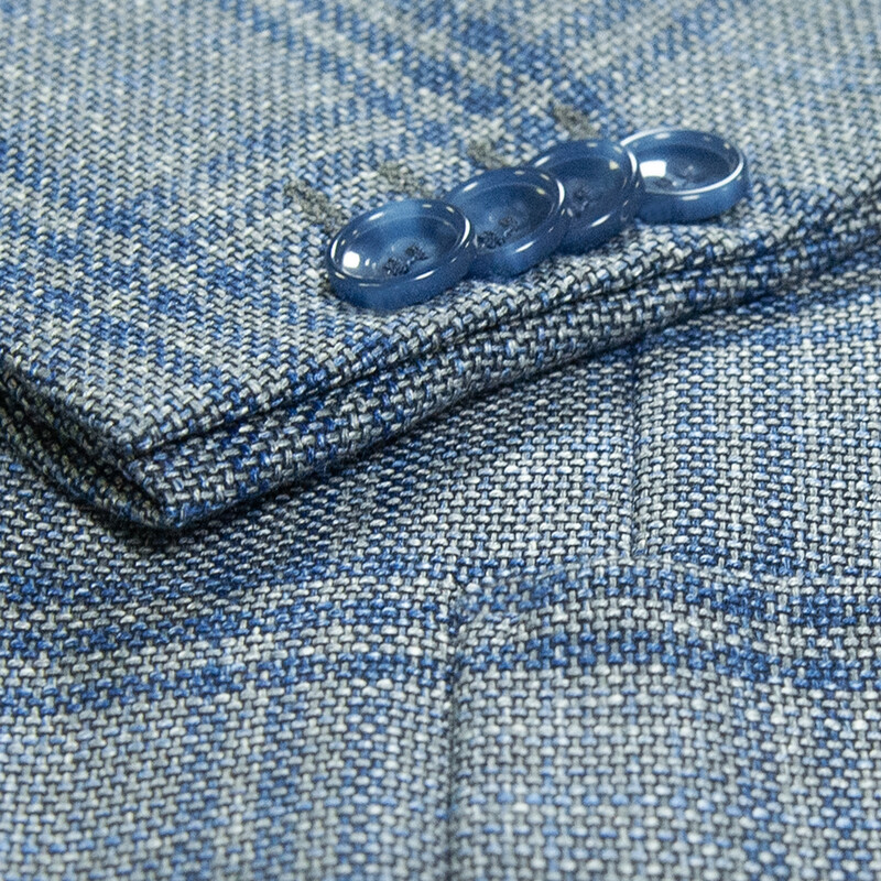 Amara Slim Fit Kareli Gri Ceket - INTERVIEW